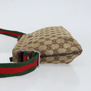 GUCCI GG Canvas Sherry Line Shoulder Bag Beige Silver 189749 Auth ka202-4