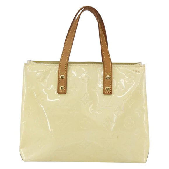 LOUIS VUITTON Monogram Vernis Reade PM Hand Bag Perle M91336 LV Auth ka2021