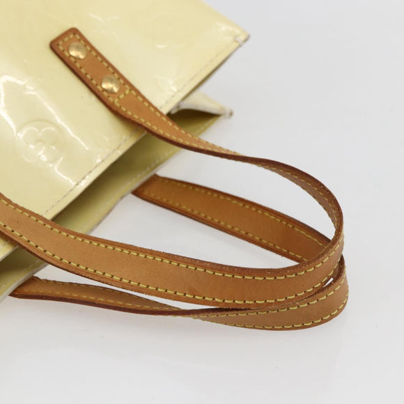 LOUIS VUITTON Monogram Vernis Reade PM Hand Bag Perle M91336 LV Auth ka2021