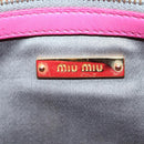 Miu Miu Matelasse Chain Shoulder Bag Leather 2way Pink Gold Auth ka2027V-24