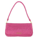 Miu Miu Matelasse Chain Shoulder Bag Leather 2way Pink Gold Auth ka2027V-2