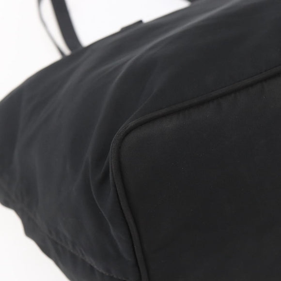 PRADA Shoulder Bag Nylon Black Silver Auth ka203