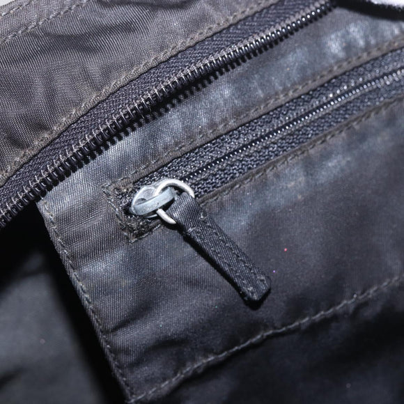 PRADA Shoulder Bag Nylon Black Silver Auth ka203