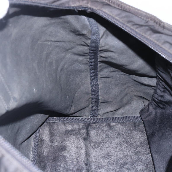 PRADA Shoulder Bag Nylon Black Silver Auth ka203