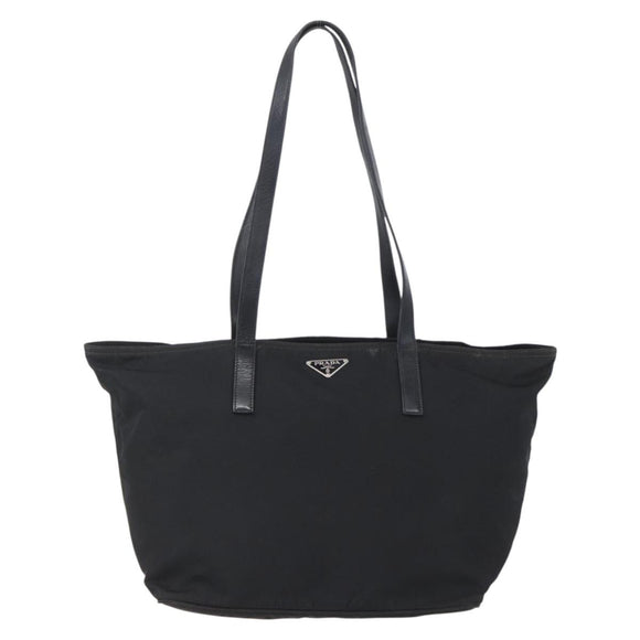 PRADA Shoulder Bag Nylon Black Silver Auth ka203