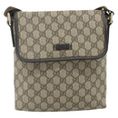 GUCCI GG Supreme Shoulder Bag PVC Beige Gold 223666 Auth ka2033-13