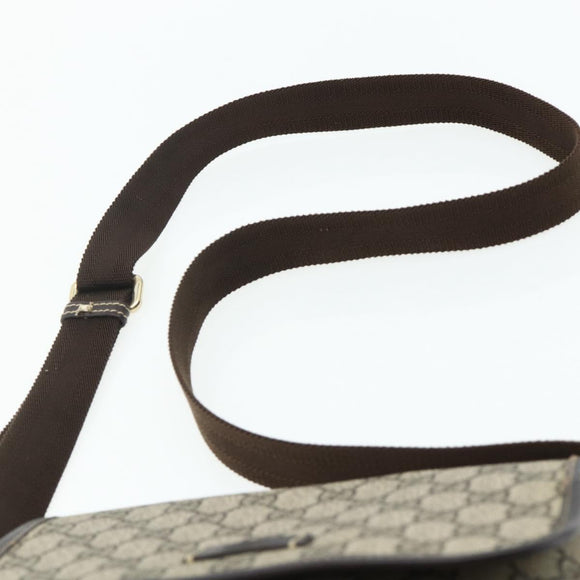 GUCCI GG Supreme Shoulder Bag PVC Beige Gold 223666 Auth ka2033