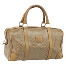 CELINE Macadam Canvas Hand Bag PVC Beige Silver Auth ka2034-1