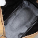 CELINE Macadam Canvas Hand Bag PVC Beige Silver Auth ka2034-11