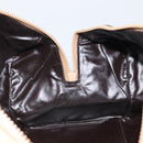 CELINE Macadam Canvas Hand Bag PVC Beige Silver Auth ka2034-19