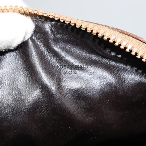 CELINE Macadam Canvas Hand Bag PVC Beige Silver Auth ka2034