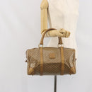 CELINE Macadam Canvas Hand Bag PVC Beige Silver Auth ka2034-21