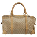 CELINE Macadam Canvas Hand Bag PVC Beige Silver Auth ka2034-2