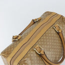 CELINE Macadam Canvas Hand Bag PVC Beige Silver Auth ka2034-6