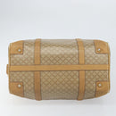 CELINE Macadam Canvas Hand Bag PVC Beige Silver Auth ka2034-5