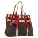 LOUIS VUITTON Monogram Ruby Sarina MM Tote Bag Red M95611 LV Auth ka2035-1