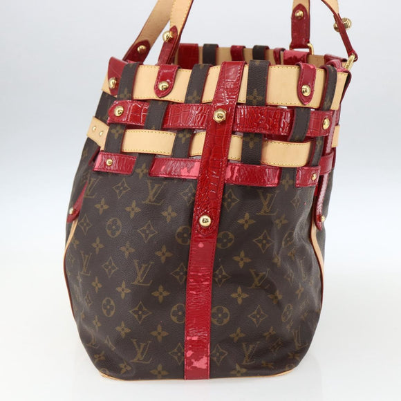 LOUIS VUITTON Monogram Ruby Sarina MM Tote Bag Red M95611 LV Auth ka2035