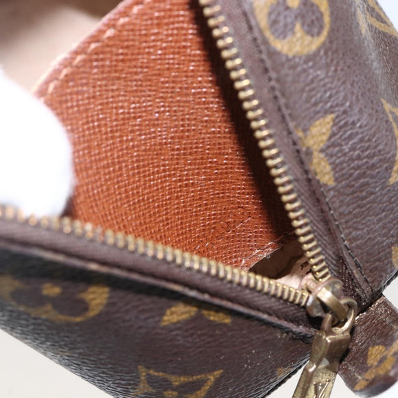LOUIS VUITTON Monogram Trousse Demi Ronde Cosmetic Pouch M47520 LV Auth ka2037