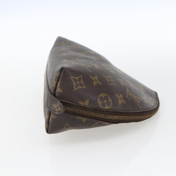 LOUIS VUITTON Monogram Trousse Demi Ronde Cosmetic Pouch M47520 LV Auth ka2037