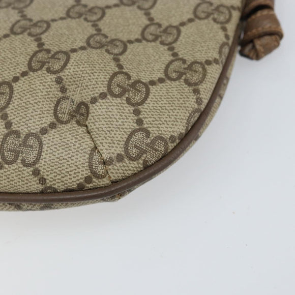 GUCCI GG Plus Supreme Shoulder Bag PVC Beige Gold 904 02 020 Auth ka2038