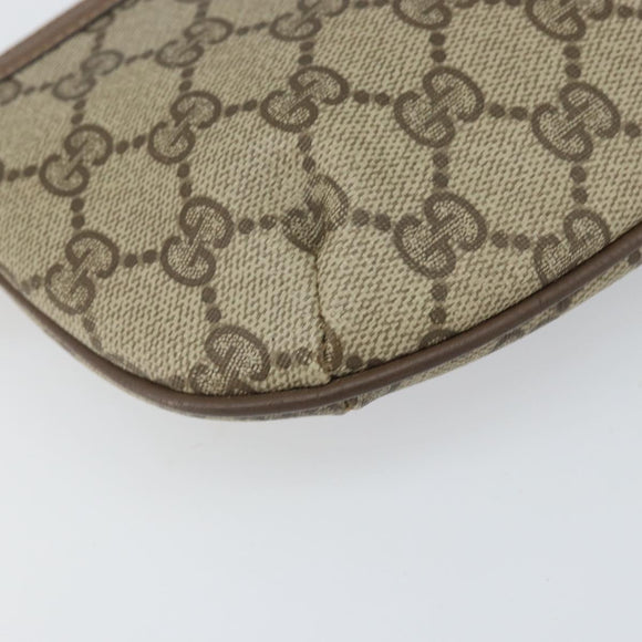 GUCCI GG Plus Supreme Shoulder Bag PVC Beige Gold 904 02 020 Auth ka2038