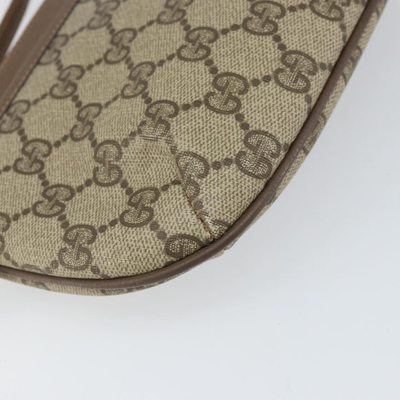 GUCCI GG Plus Supreme Shoulder Bag PVC Beige Gold 904 02 020 Auth ka2038
