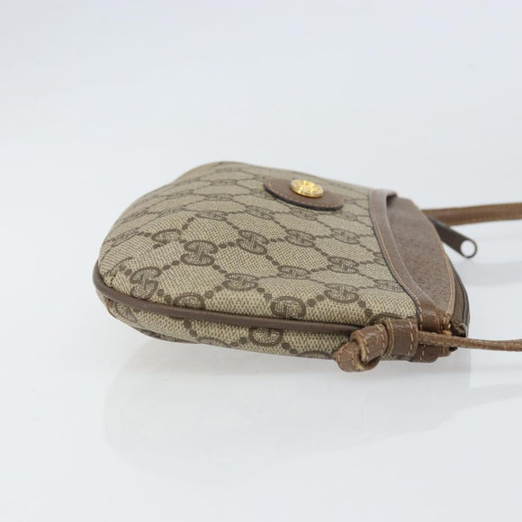 GUCCI GG Plus Supreme Shoulder Bag PVC Beige Gold 904 02 020 Auth ka2038