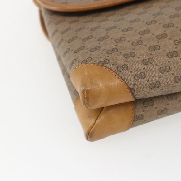GUCCI Micro GG Supreme Shoulder Bag PVC Beige Gold 14 007 5548 Auth ka2039