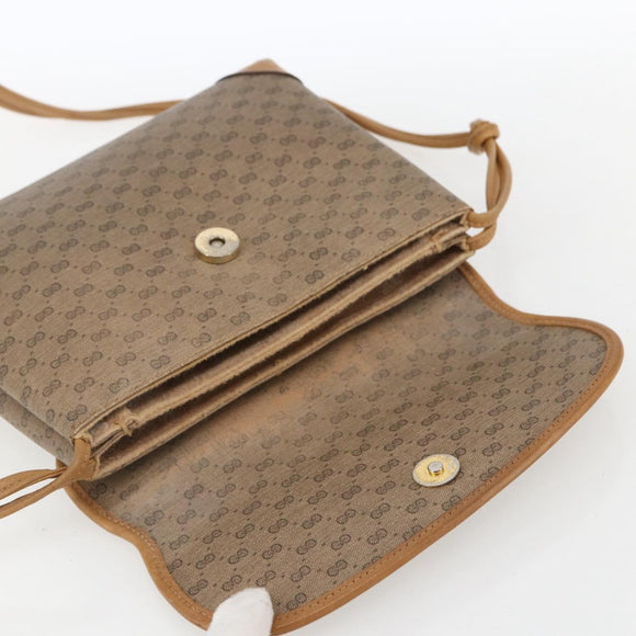 GUCCI Micro GG Supreme Shoulder Bag PVC Beige Gold 14 007 5548 Auth ka2039