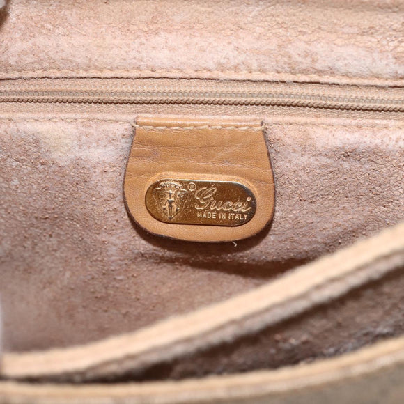 GUCCI Micro GG Supreme Shoulder Bag PVC Beige Gold 14 007 5548 Auth ka2039