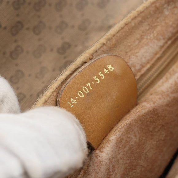 GUCCI Micro GG Supreme Shoulder Bag PVC Beige Gold 14 007 5548 Auth ka2039