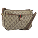 GUCCI GG Supreme Web Sherry Line Bag PVC Beige Gold 89 02 077 Auth ka2041-1