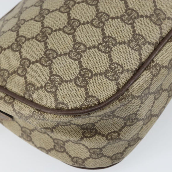 GUCCI GG Supreme Web Sherry Line Bag PVC Beige Gold 89 02 077 Auth ka2041