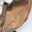 GUCCI GG Supreme Web Sherry Line Bag PVC Beige Gold 89 02 077 Auth ka2041-23