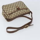 GUCCI GG Supreme Web Sherry Line Bag PVC Beige Gold 89 02 077 Auth ka2041-7