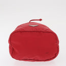 PRADA Drawstring Pouch Nylon Red Auth ka2042-5