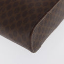 CELINE Macadam Canvas Hand Bag PVC Leather Brown Gold Auth ka2043-14