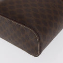 CELINE Macadam Canvas Hand Bag PVC Leather Brown Gold Auth ka2043-15
