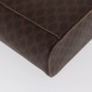 CELINE Macadam Canvas Hand Bag PVC Leather Brown Gold Auth ka2043-16