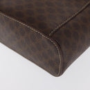CELINE Macadam Canvas Hand Bag PVC Leather Brown Gold Auth ka2043-17