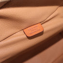 CELINE Macadam Canvas Hand Bag PVC Leather Brown Gold Auth ka2043-18