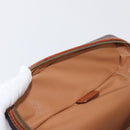 CELINE Macadam Canvas Hand Bag PVC Leather Brown Gold Auth ka2043-10