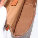 CELINE Macadam Canvas Hand Bag PVC Leather Brown Gold Auth ka2043-11