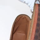 CELINE Macadam Canvas Hand Bag PVC Leather Brown Gold Auth ka2043-20