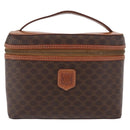 CELINE Macadam Canvas Hand Bag PVC Leather Brown Gold Auth ka2043-13