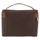 CELINE Macadam Canvas Hand Bag PVC Leather Brown Gold Auth ka2043-2