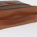 CELINE Macadam Canvas Hand Bag PVC Leather Brown Gold Auth ka2043-7