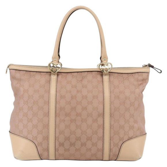 GUCCI Lovely Tote Bag Pink Gold 257068 Auth ka2044
