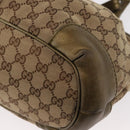 GUCCI GG Canvas Hand Bag 2way Beige Gold 247902 Auth ka205-10