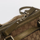 GUCCI GG Canvas Hand Bag 2way Beige Gold 247902 Auth ka205-18